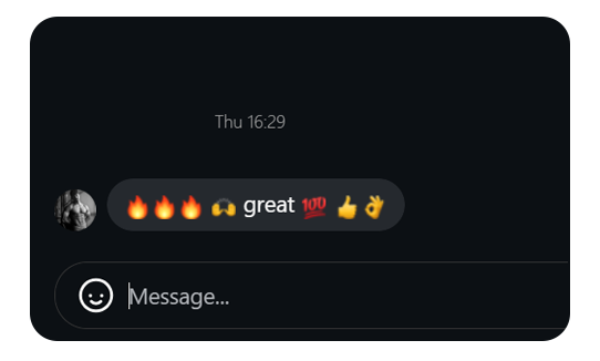 Client Instagram feedback screenshot 2